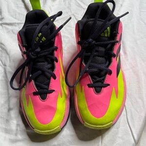 Adidas Kids Neon Pink and Lime Sneakers